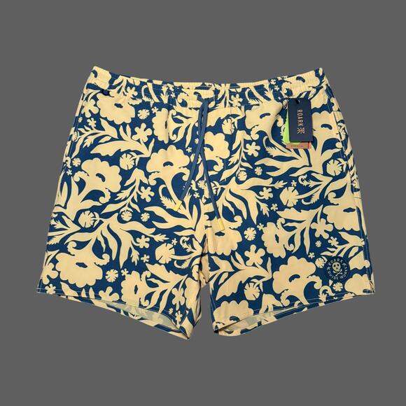 Roark Shorey 16" RB470 Cagliari Costa Print Swim Shorts Size XL NWT - Picture 1 of 8